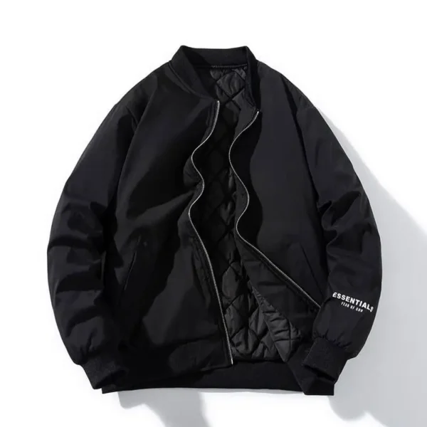 Black Essentials Iridescent Puffer Jackets