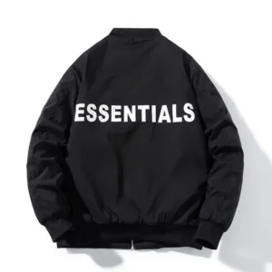 Black Essentials Iridescent Puffer Jackets