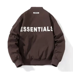 Brown Essentials Half Zip Track Jacket