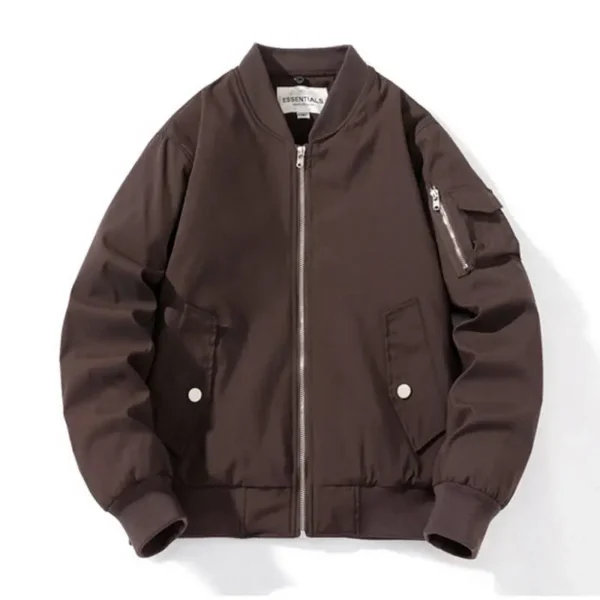 Brown Essentials Half Zip Track Jacket