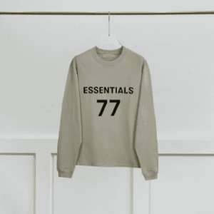 Essentials 77 round neck long sleeve camel