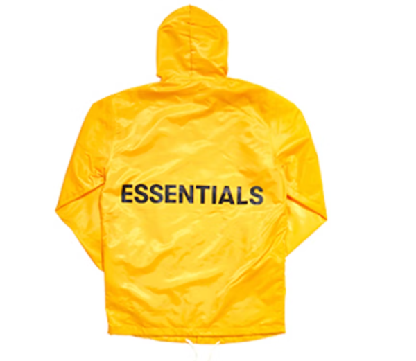 Essentials Graphic Hooded Coach Jacket Yellow