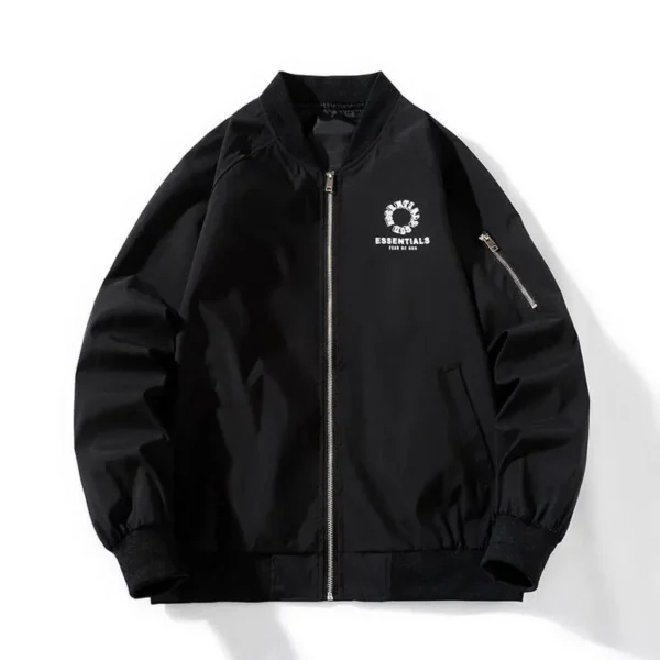 Zip Up Black Essentials Puffer Jacket