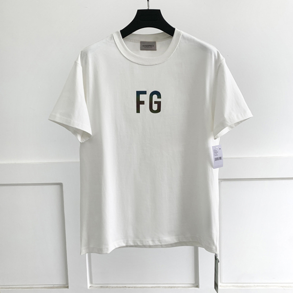 Essentials FG Colorful Letter Tees – White